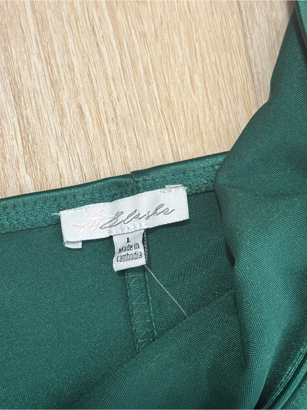 Emerald Green Satin Slit Maxi Dress - Picture 4 of 4